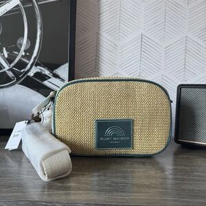 Kurt Geiger Small Southbank Cotton Canvas Camera Crossbody Bag